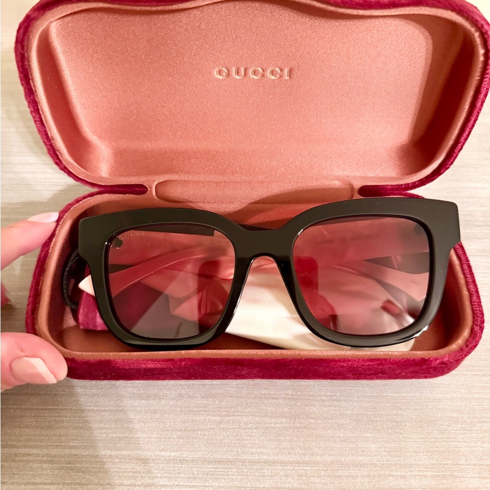 Gucci Black & Pink Marble Sunglasses GG0998S